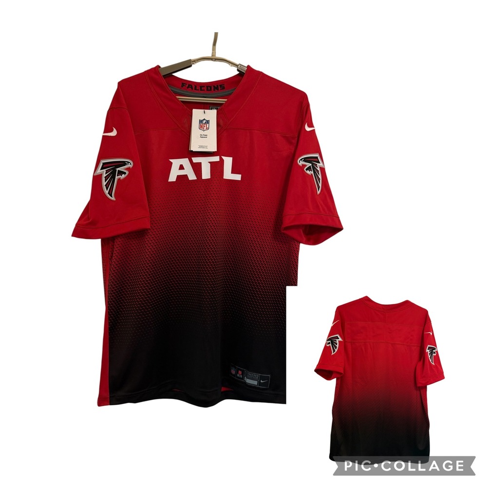 Nike NFL Atlanta Falcons Jersey ATL Mens Large Red Black Gradient 31NM-96 NEW